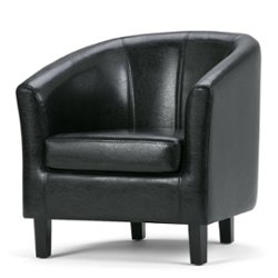 Simpli Home - Austin Armchair - Black - Front_Zoom