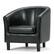 Front. Simpli Home - Austin Armchair - Black.