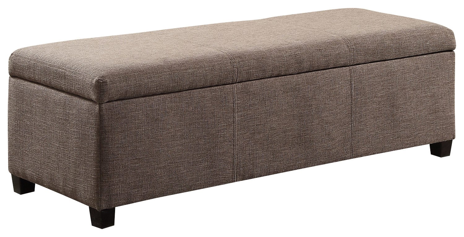 Simpli Home - Avalon Storage Ottoman - Fawn Brown - Larger Front