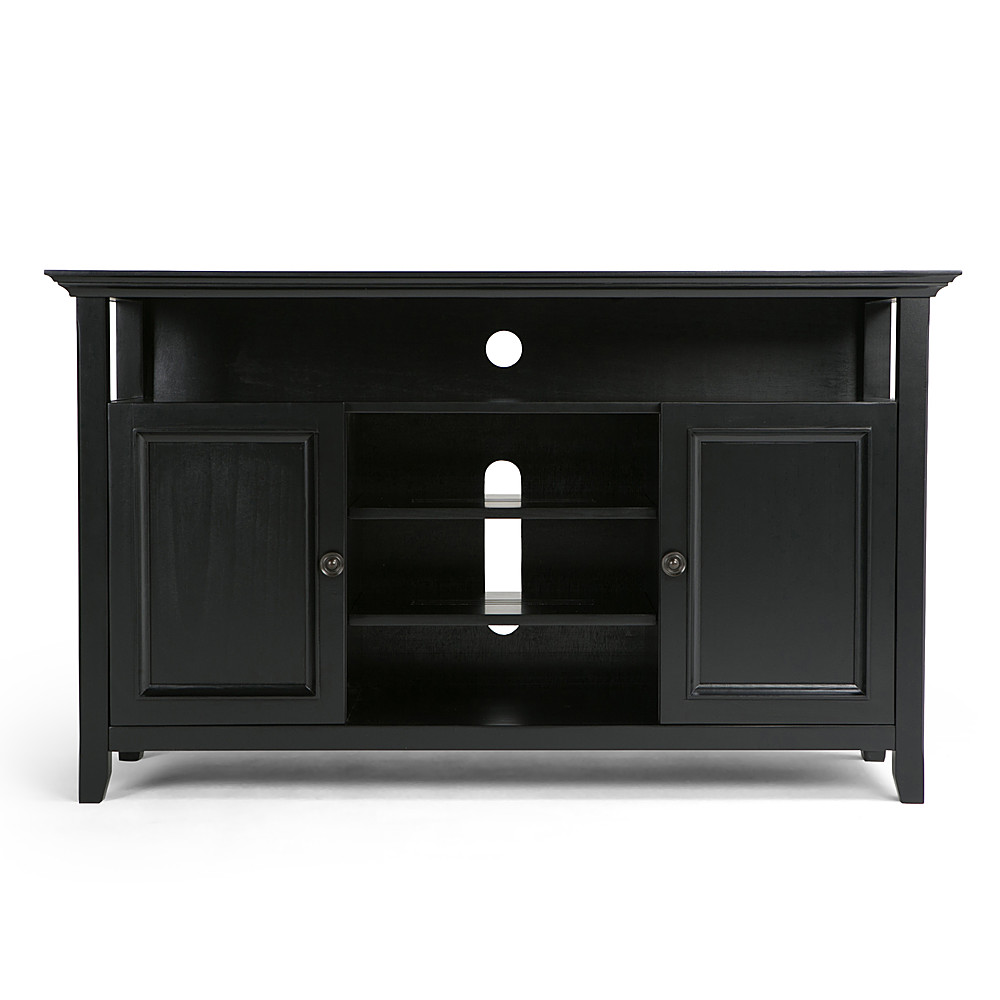 Angle View: Simpli Home - Amherst TV Cabinet for Most TVs Up to 60" - Rich Black