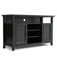 Simpli Home - Amherst TV Cabinet for Most TVs Up to 60" - Rich Black - Front_Zoom