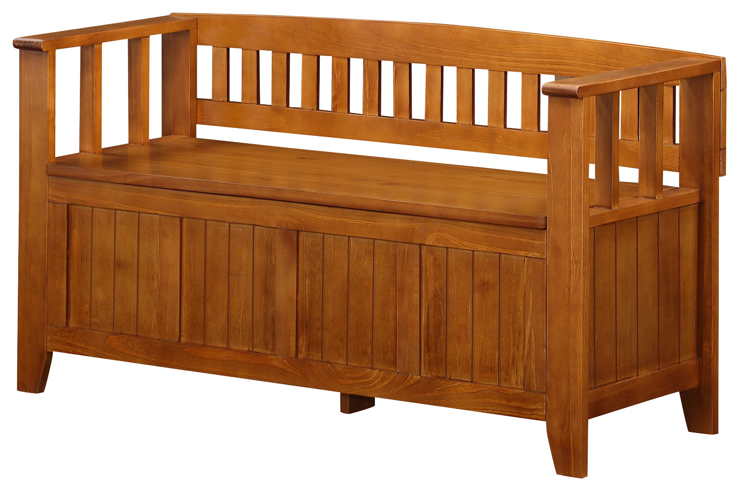 Simpli Home - Acadian Storage Bench - Light Avalon Brown was $229.99 now $179.99 (22.0% off)