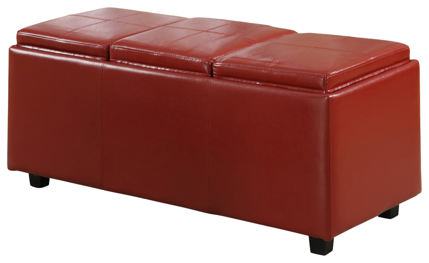 Simpli Home - Avalon Storage Ottoman - Red was $226.99 now $179.99 (21.0% off)