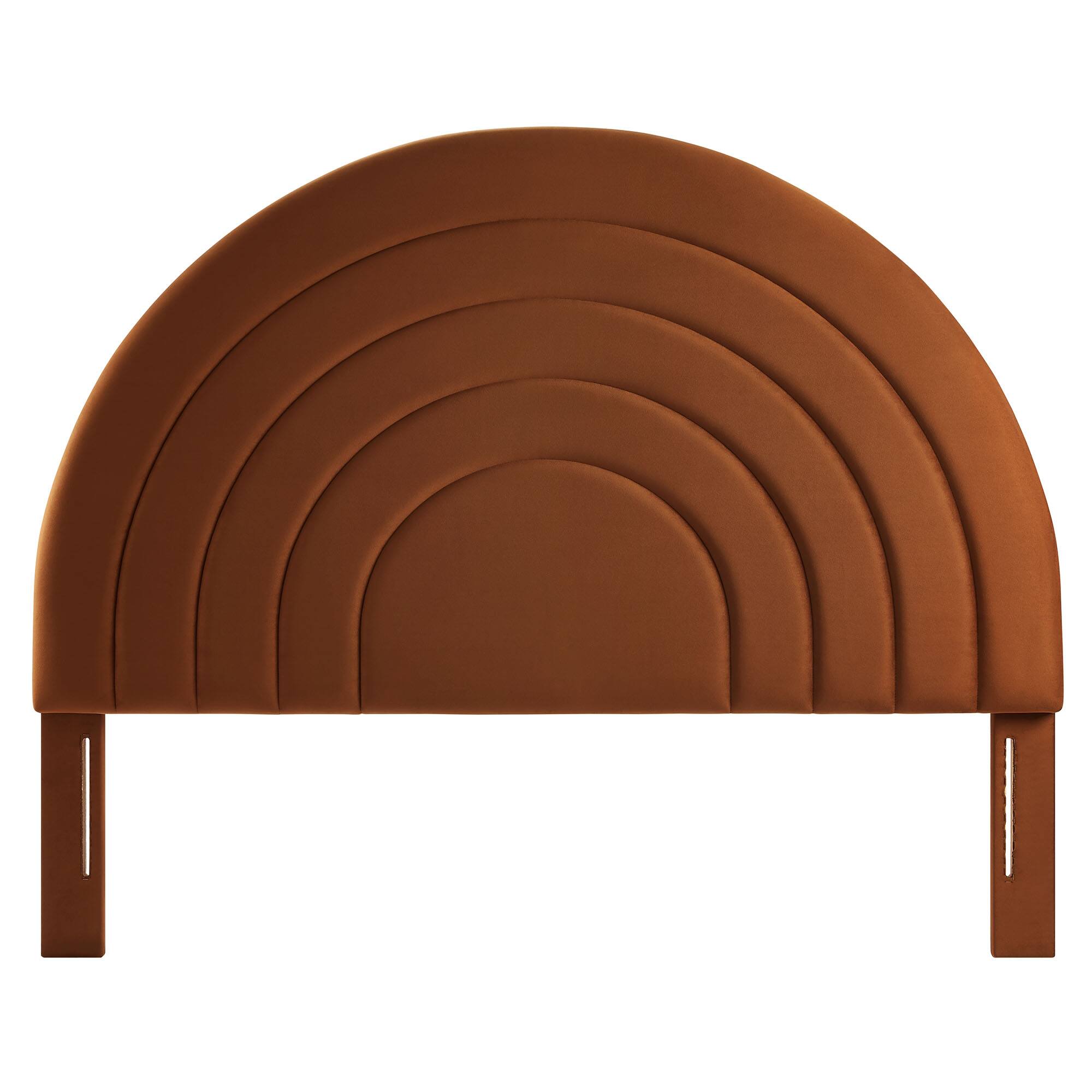 Back. Modway - Solana Arched Performance Velvet Queen Headboard by Modway - Brown.