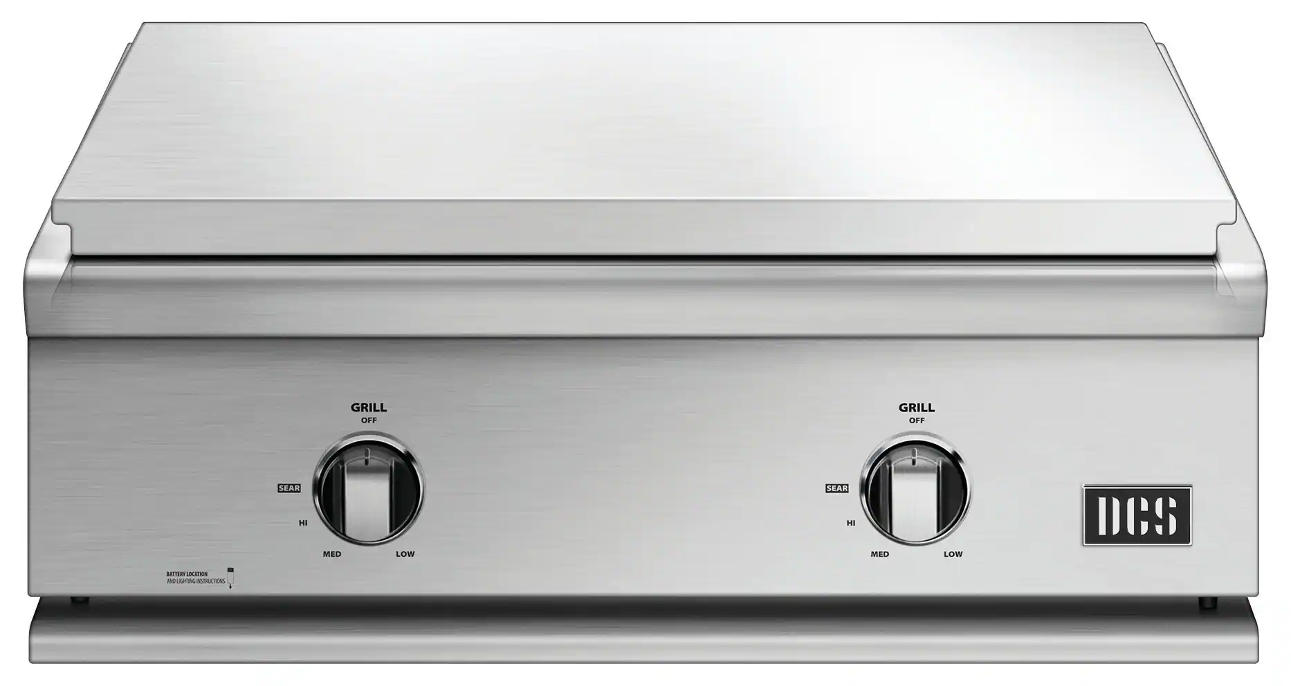 Angle. DCS by Fisher & Paykel - Liberty 30" Built-In Gas Grill - Brushed Stainless Steel.