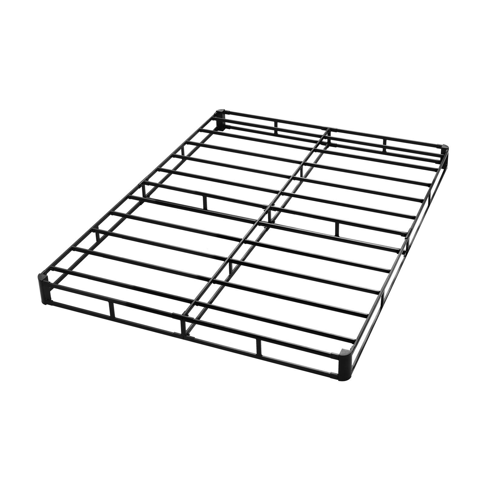 Alt View 5. VEVOR - Box Spring, Queen Size Bed Frame with Washable Fabric Cloth, Heavy Duty Metal Frame for Queen Bed, 5.1 in Mattress - Black.