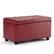 Front. Simpli Home - Cosmopolitan Rectangular Wood / Faux Leather Ottoman With Inner Storage - Red.