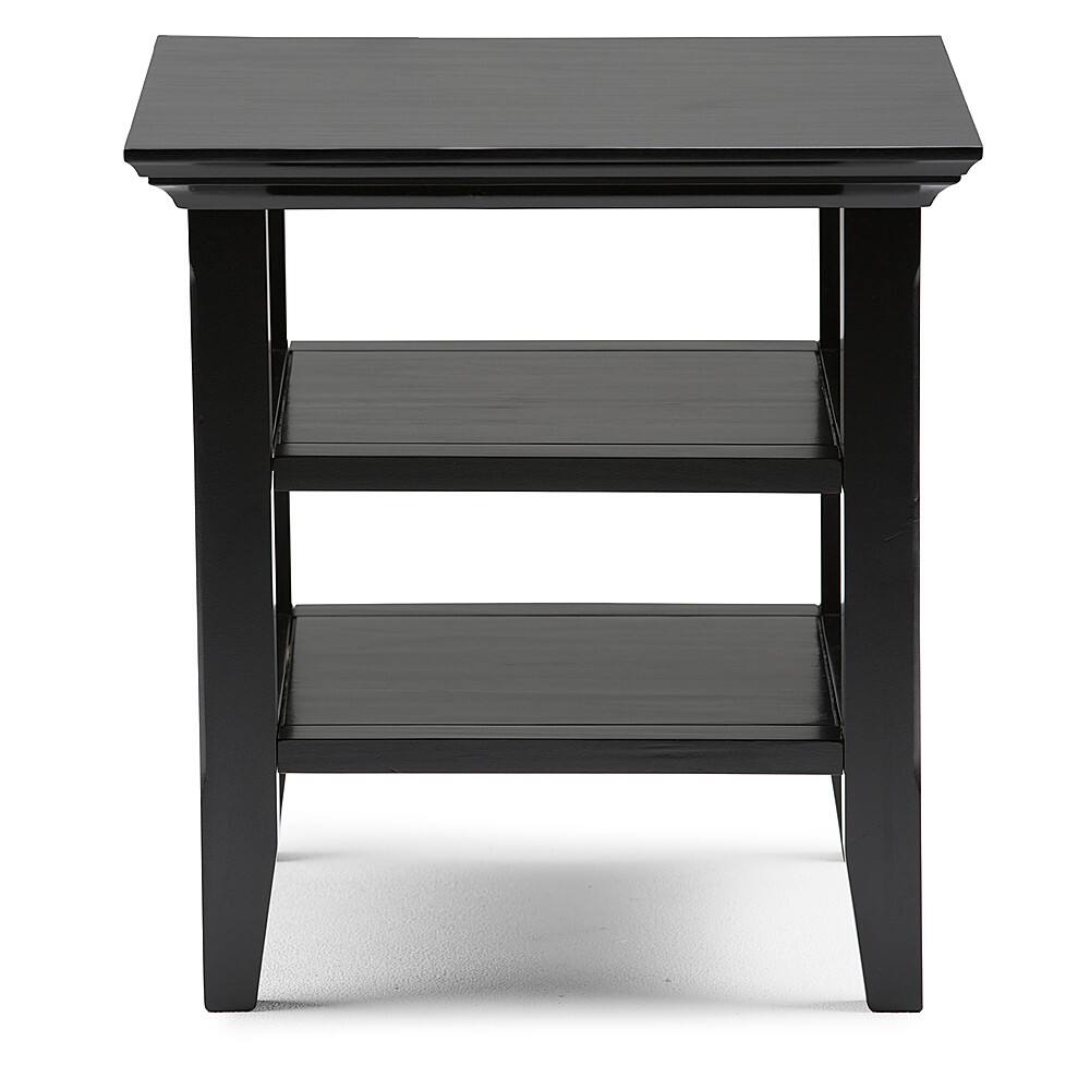 Angle. Simpli Home - Acadian Square Solid Wood End Table - Black.