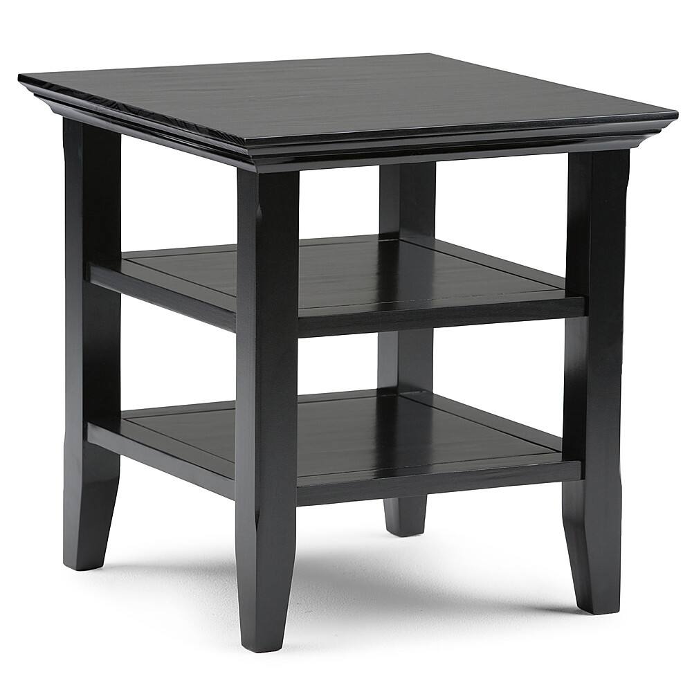 Simpli Home - Acadian Square Solid Wood End Table - Black