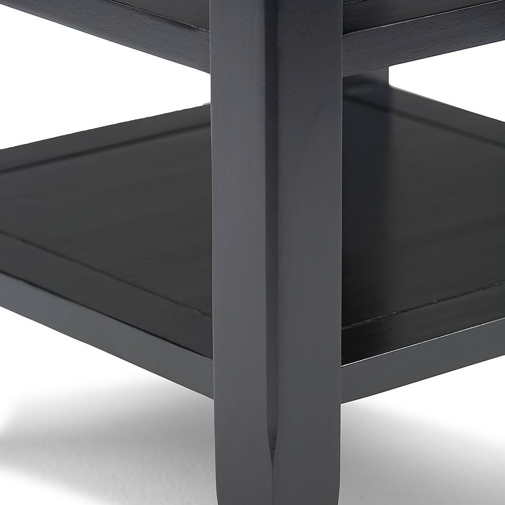 Alt View 12. Simpli Home - Acadian Square Solid Wood End Table - Black.