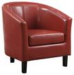Simpli Home - Austin Tub Chair - Red - Larger Front