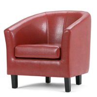 Simpli Home - Austin Armchair - Red - Front_Zoom