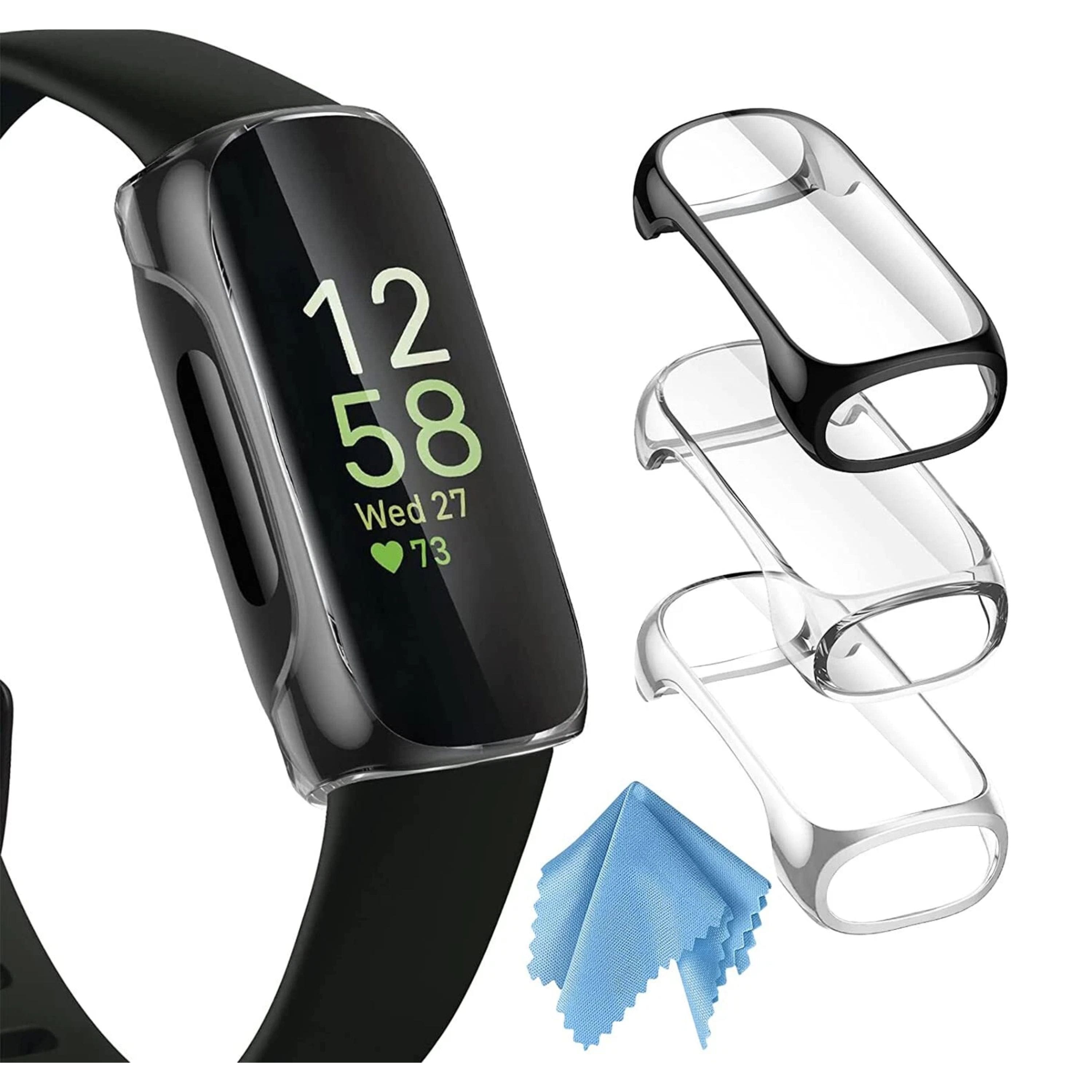 Kitcheniva - Soft TPU Bumper Watch Case For Fitbit Inspire 3 / Inspire 2 /Inspire HR Pack Of 3 - Black/Clear/Silver price history on PriceWatchPro
