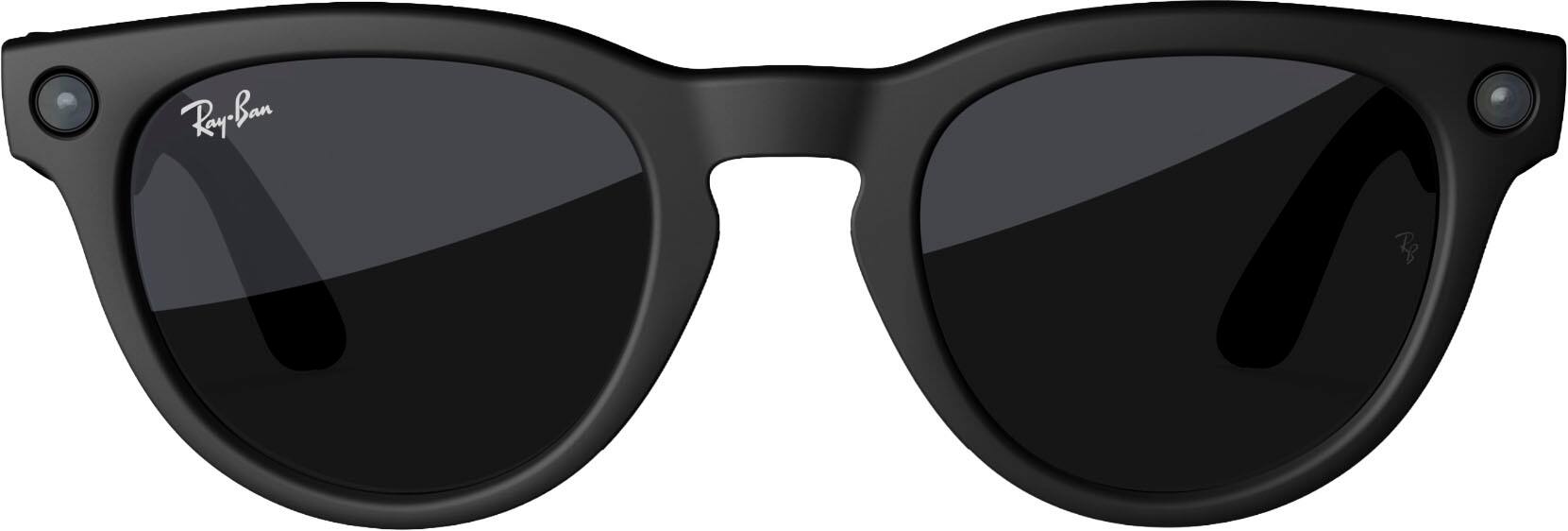 Alt View 6. Ray-Ban Meta - Headliner (Gen 1) glasses with Meta AI, Audio, Photo, Video Compatability - Charcoal Lenses - Matte Black.