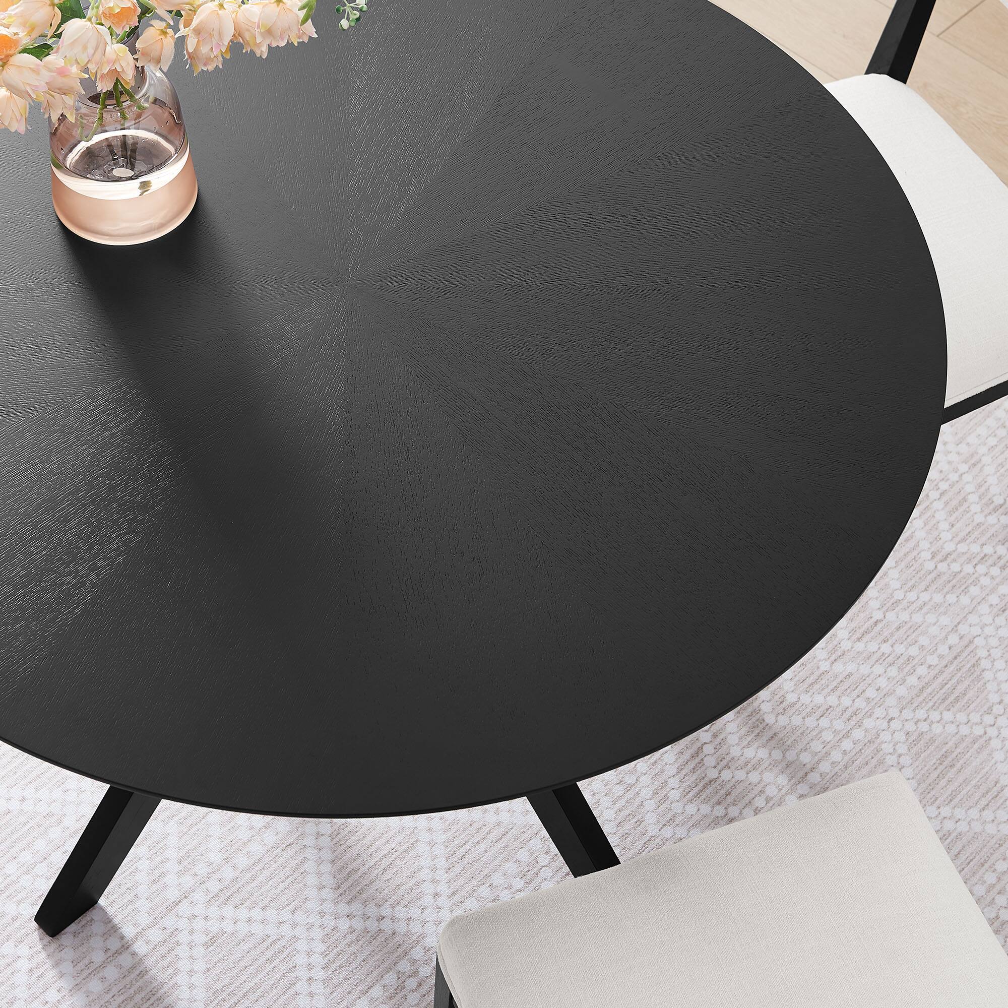 Alt View 1. Modway - Crossroads Wood Dining Table - Black.