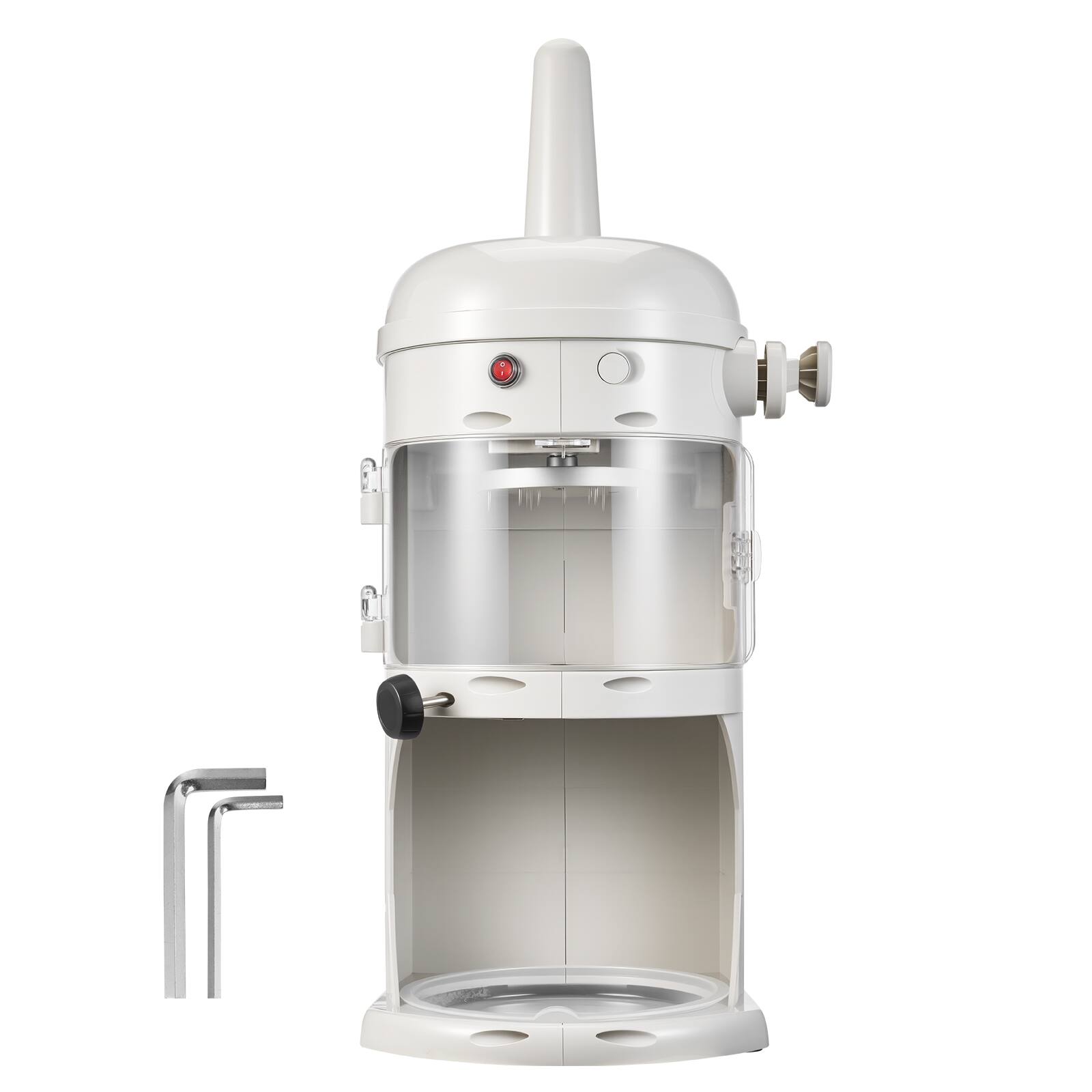 Alt View 5. VEVOR - Commercial Ice Shaver Crusher, 220lbs/hr Electric Fluffy Ice & Snow Cone Machine - White.