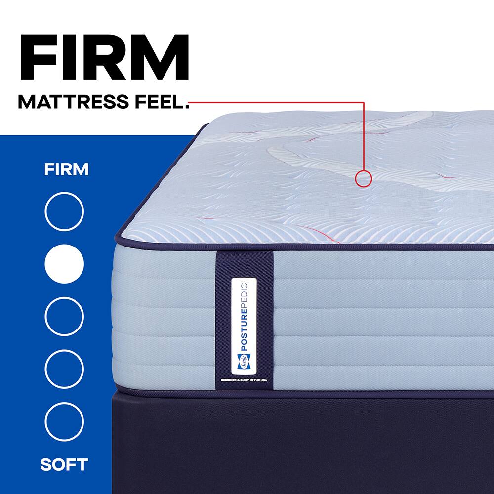 FIRM MATTRESS FEEL. FIRM 00000 POSTUREPEDIC Sealy DESIGNED IN THE USA SOFT