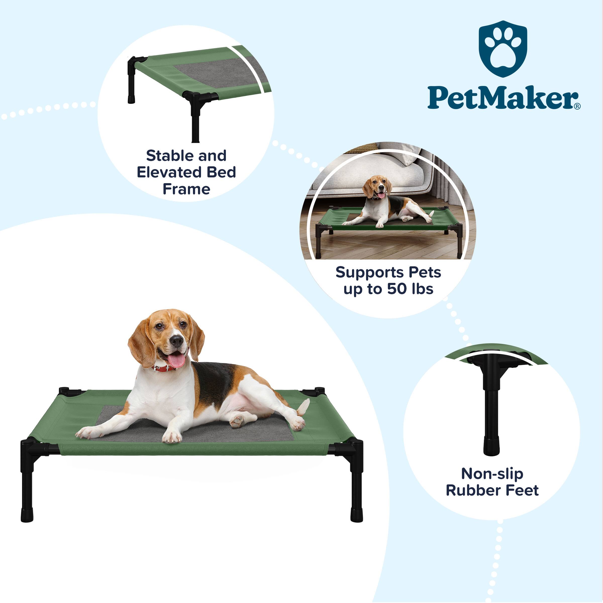 PetMaker Stable and Elevated Bed Frame Supports Pets up to 50 lbs Non-slip Rubber Feet