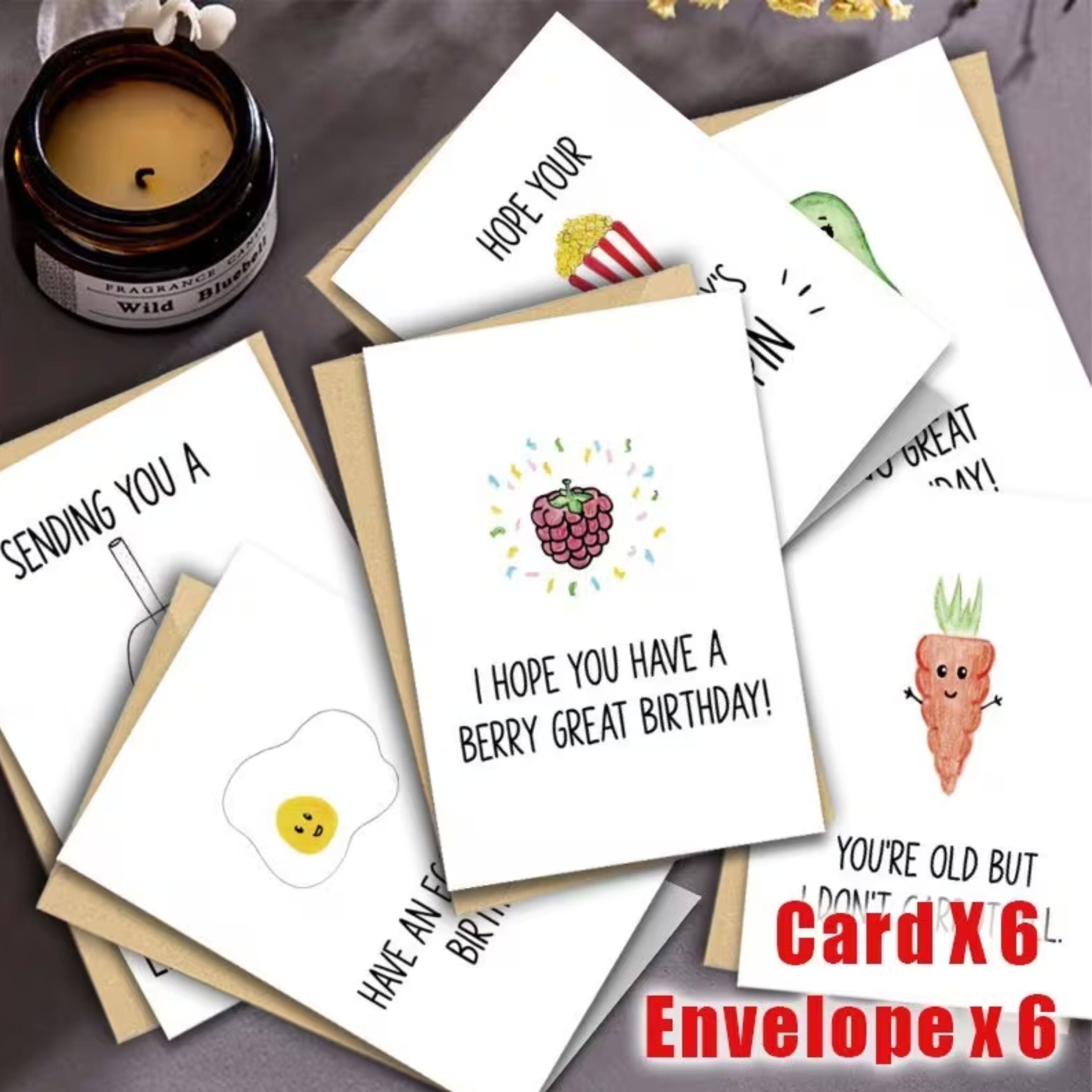 FRAGRANCE Wild Blueberry

- SENDING YOU A
- HOPE YOUR
- I HOPE YOU HAVE A BERRY GREAT BIRTHDAY!
- YOU'RE OLD BUT DON'T L.
- HAVE AN ES
- YOU'RE OLD BUT
- Card X6
- Envelope x 6