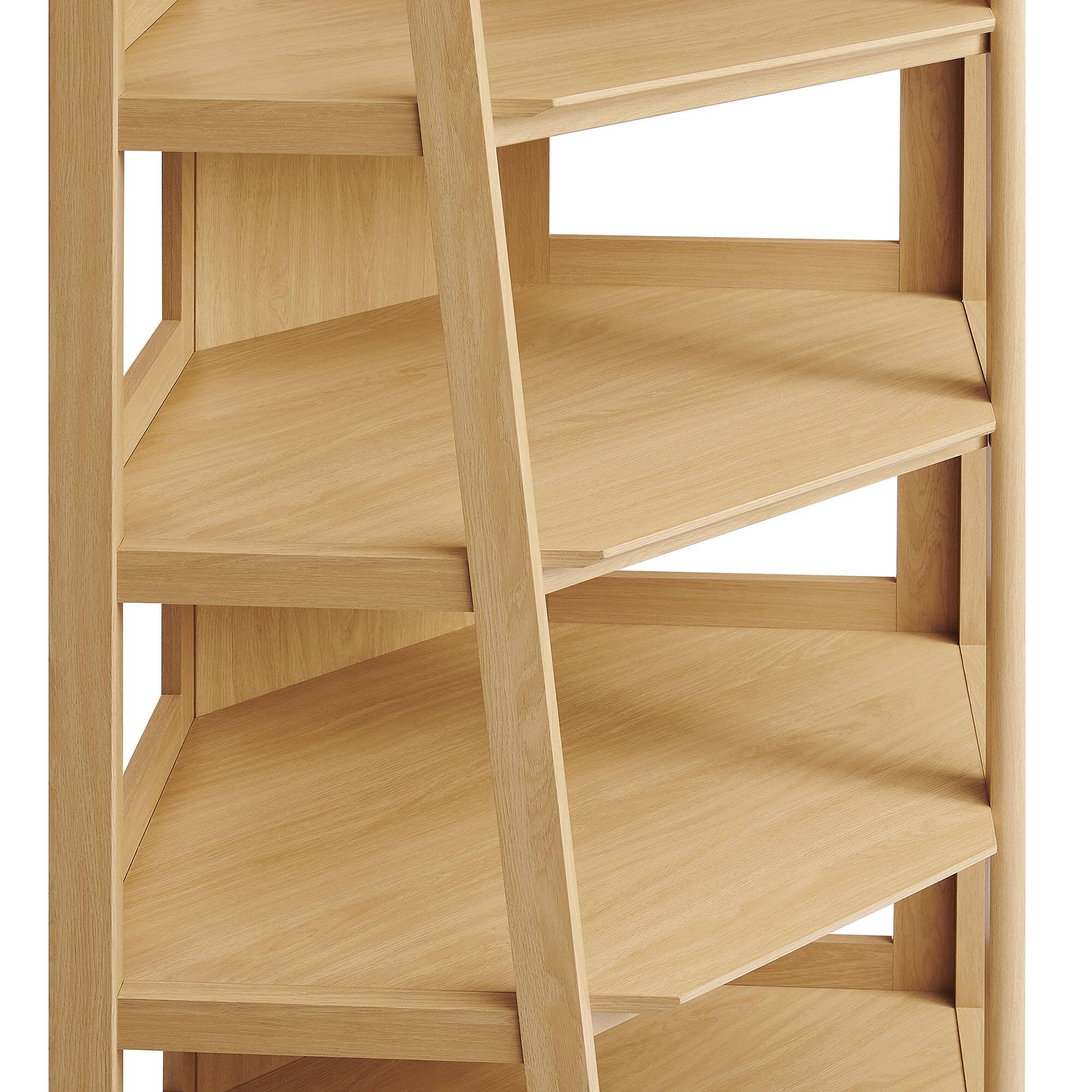 Alt View 3. Modway - Bixby 71 Inch Corner Bookshelf by Modway - Oak.