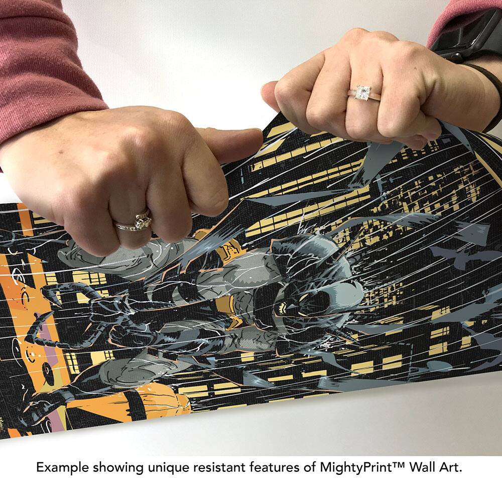 Example showing unique resistant features of MightyPrint™ Wall Art.