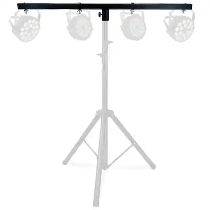 Front. 5 CORE - 5 Core DJ Lighting T Bar 4 Party Lights 39 Inch Extension Crossbar Tbar Mount w 66 lbs Capacity - Black.