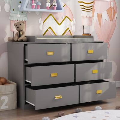 FUFU & GAGA FUFU&GAGA Mordern Baby Changing Table Dresser: Quiet Slides & Chic Metal Handles Gray BBZJ-KF200068-01 - Best Buy FUFU & GAGA FUFU&GAGA Mordern Baby Changing Table Dresser: Quiet Slides & Chic Metal Handles Gray BBZJ-KF200068-01 - Best Buy