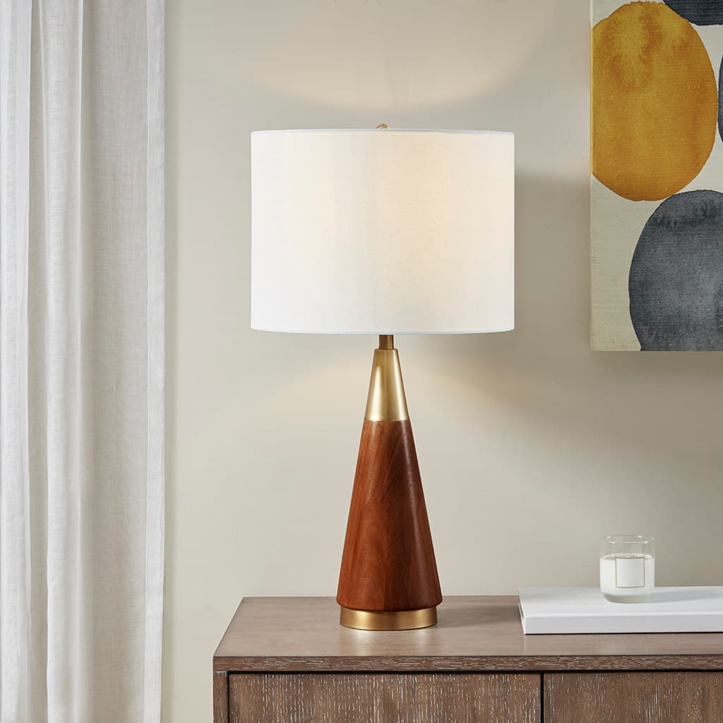 Left. Luckbyte - Triangular Table Lamp.