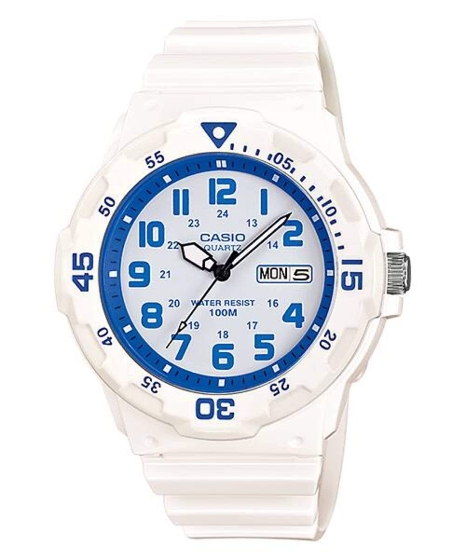 Casio - Men’s Sport Watch with Blue Accents - MRW-200HC-7B2VDF - White price history on PriceWatchPro