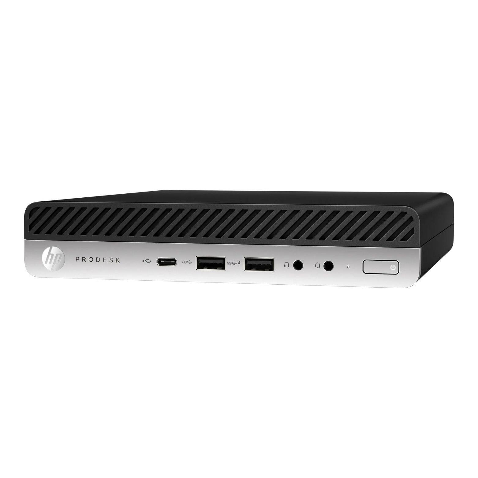 Alt View 2. HP - ProDesk 600 G4 Intel Core i7-8700T 2.40 GHz 8 GB DDR4 256 GB SSD Intel UHD Graphics 630 Windows 11 Pro Desktop Mini - Black.