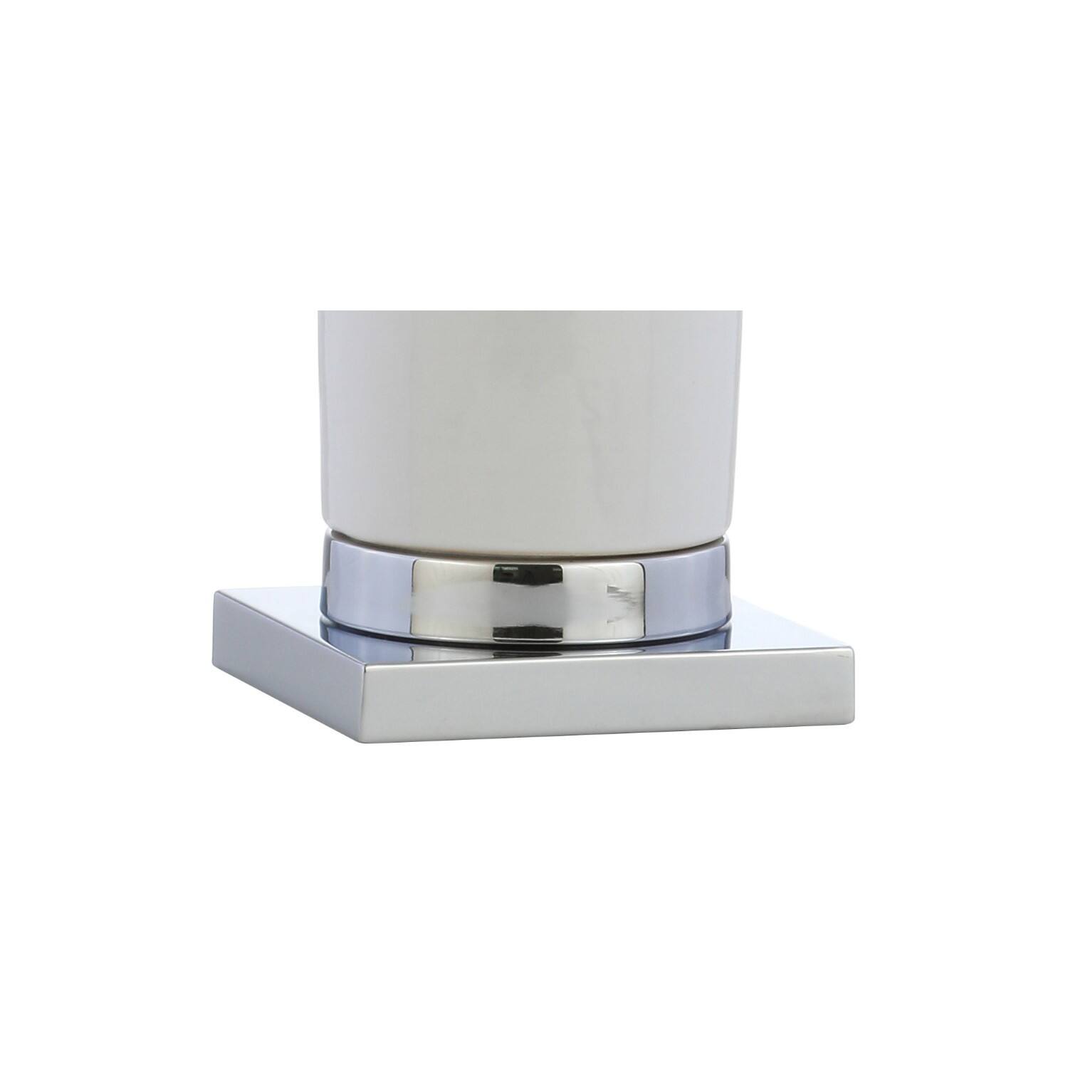Alt View 7. Jonathan Y - Dallas 31.5" Ceramic LED Table Lamp, White/Chrome - White/Chrome.