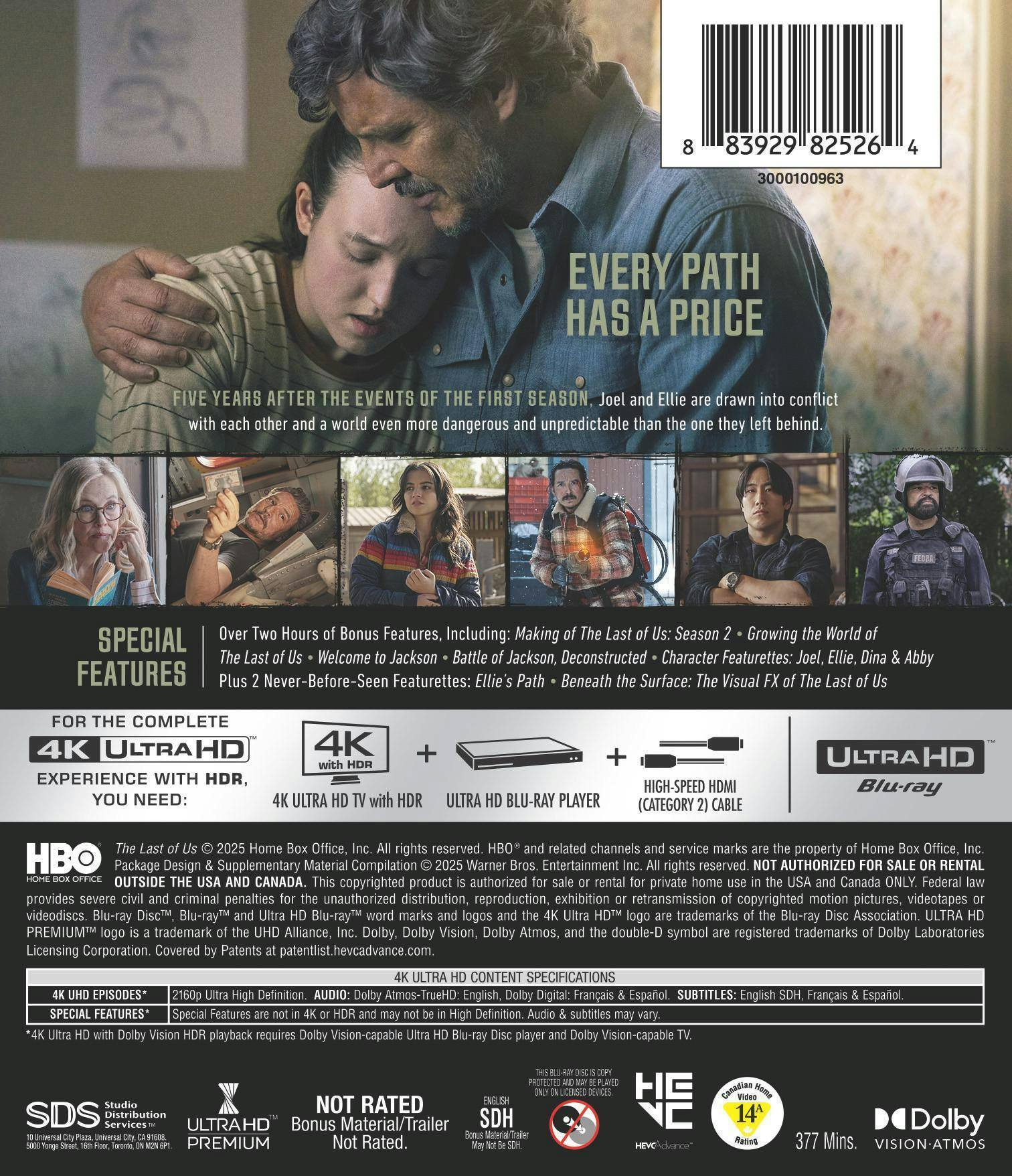 Back. The Last of Us: The Complete Second Season (4K Ultra HD) [UHD].