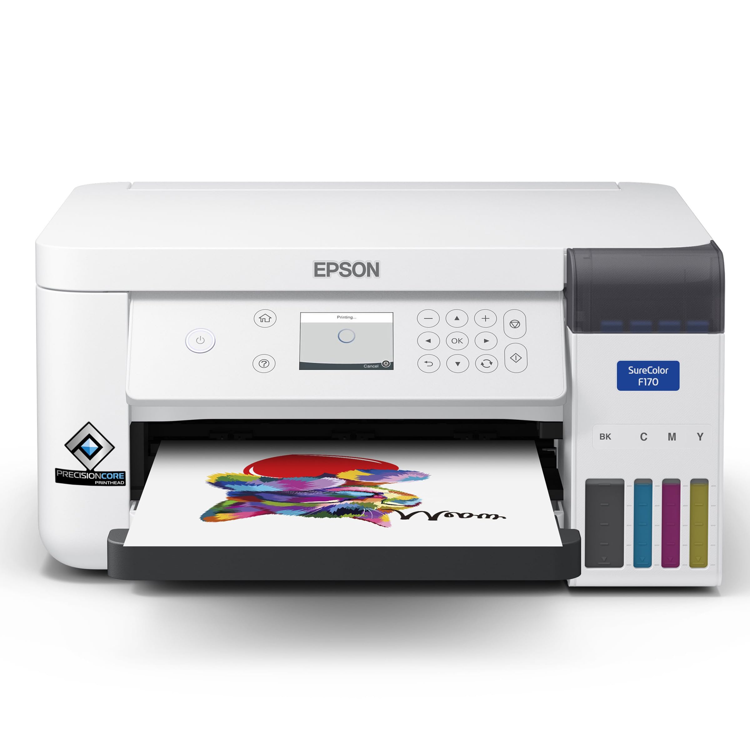 EPSON  
Printing...  
OK  
Cancel  

SureColor F170  
BK  
C  
M  
Y  
PRECISIONCORE PRINTHEAD