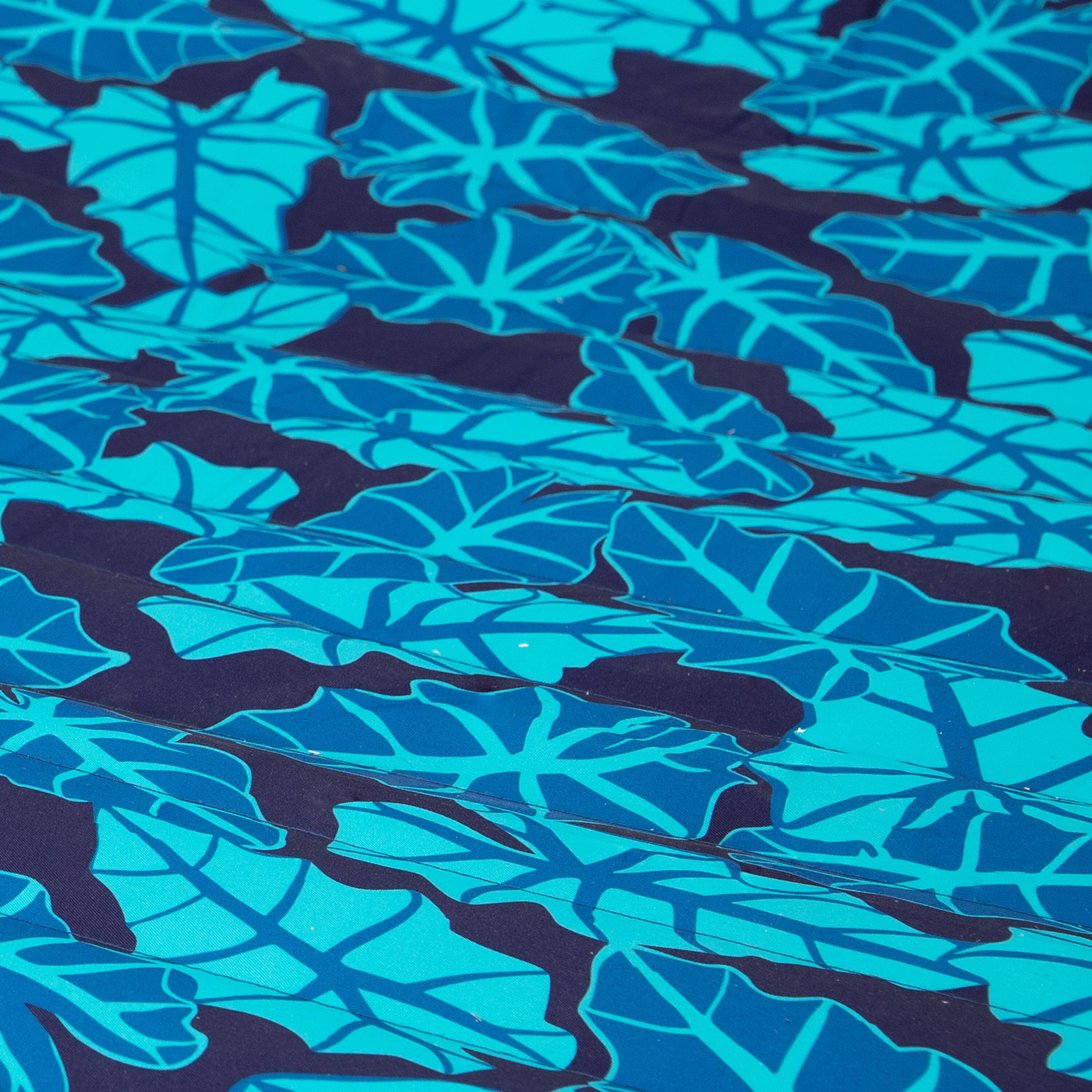 Alt View 3. Sunnydaze - Metal Spreader Bar Hammock with Pillow - Tropical Palms.