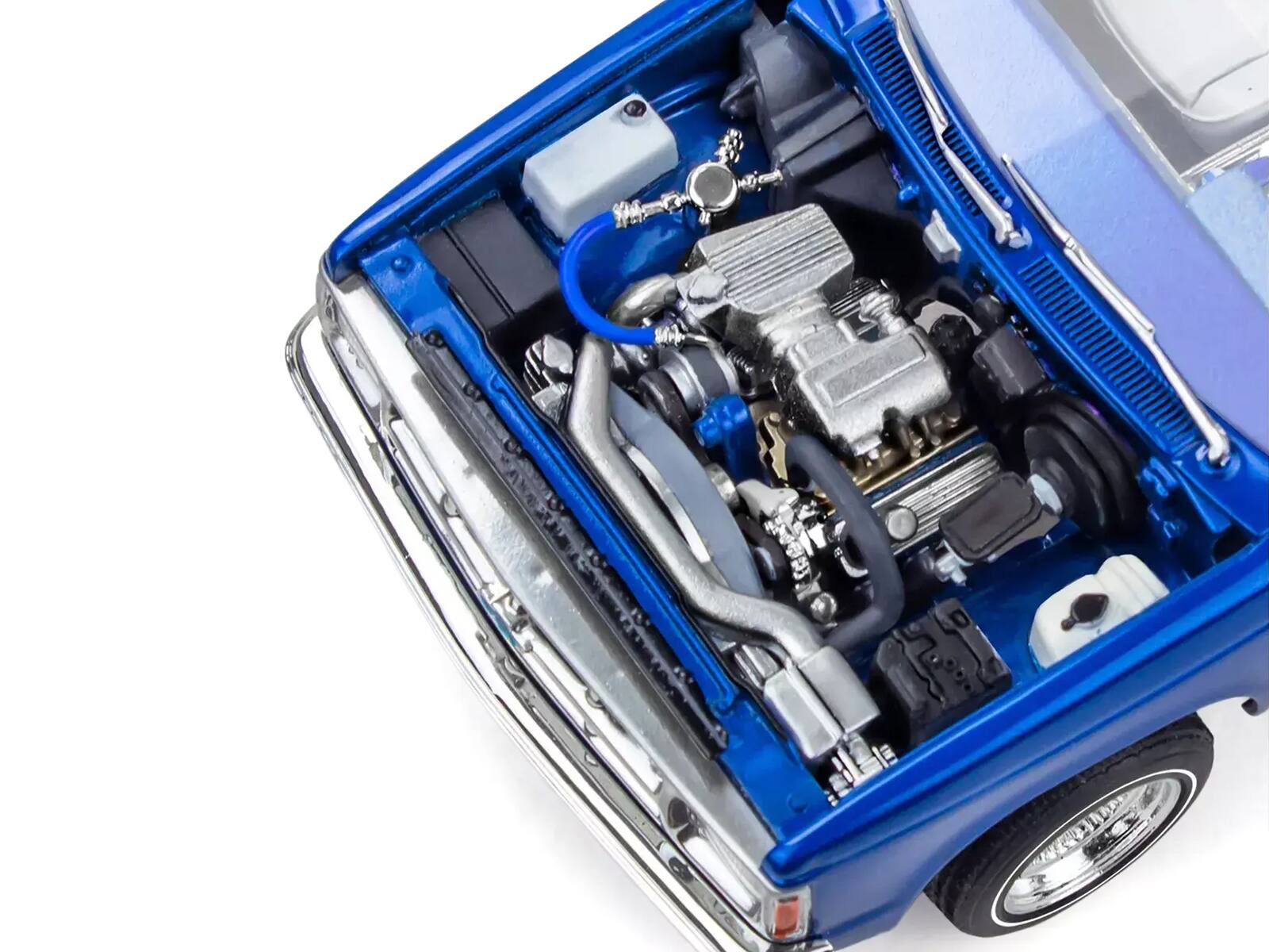 Left. Revell - Level 4 Model Kit 1991 Chevrolet S-10 Lowrider Pickup Truck with 1/64 Diecast Big & Little Series 1/25 Scale - Blue.