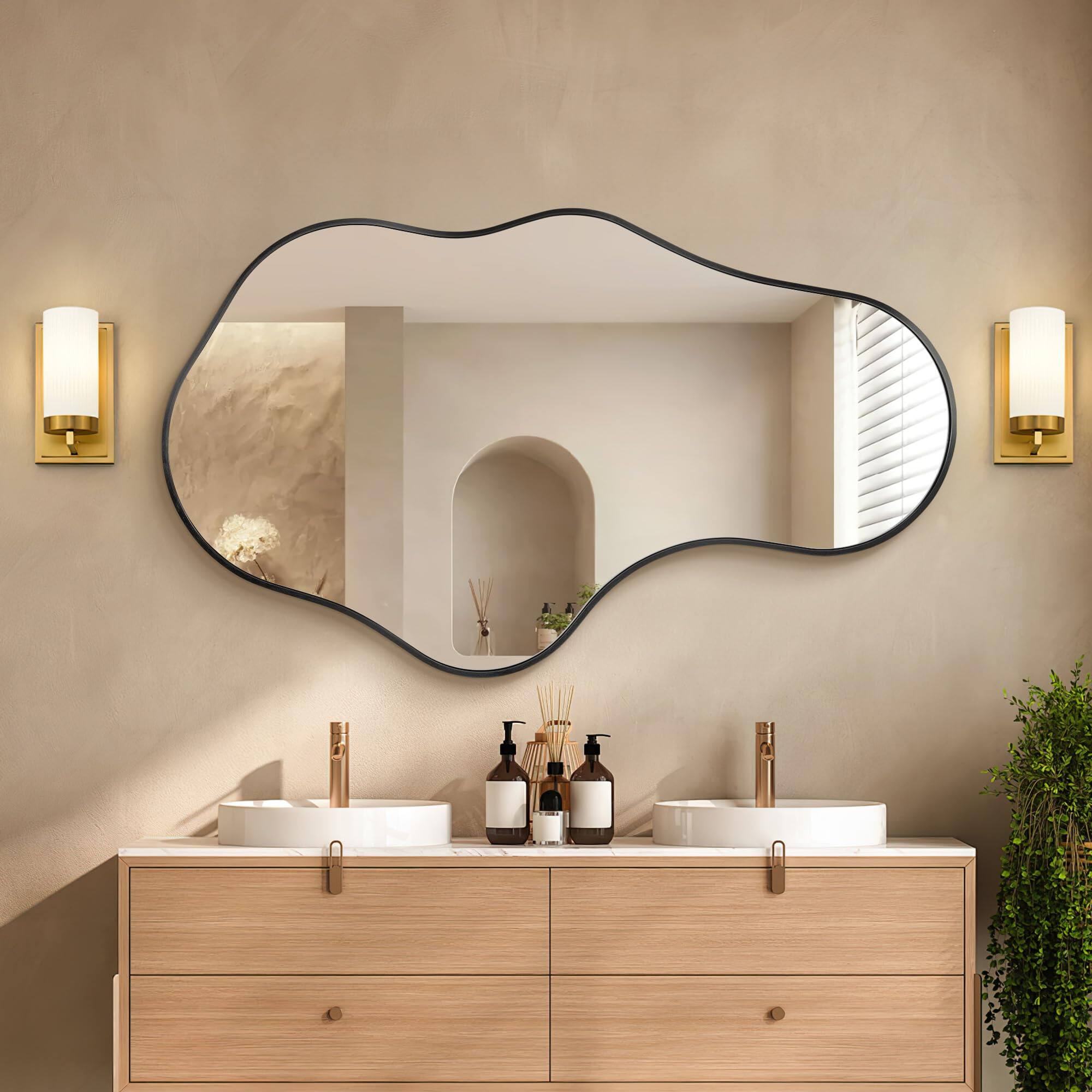 Dazzling Pops Irregular Wall Mirror Abstract Asymmetrical Mirrors For ...