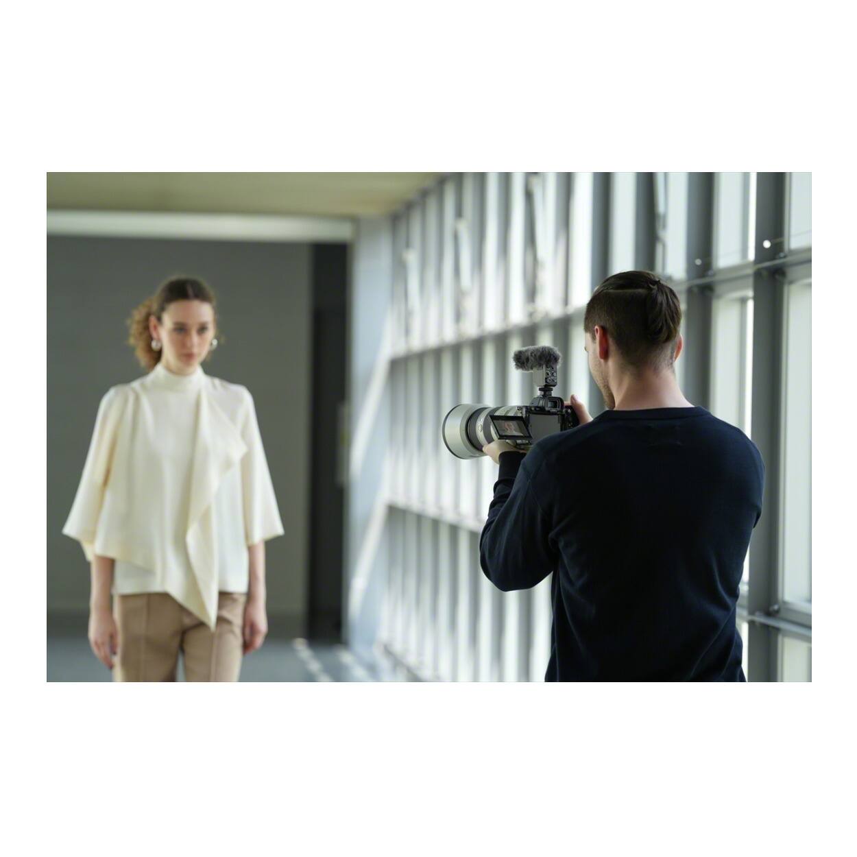 Back. Sony - Sony Alpha a7R V Full Frame Mirrorless Interchangeable Lens Camera Body Bundle - Black.