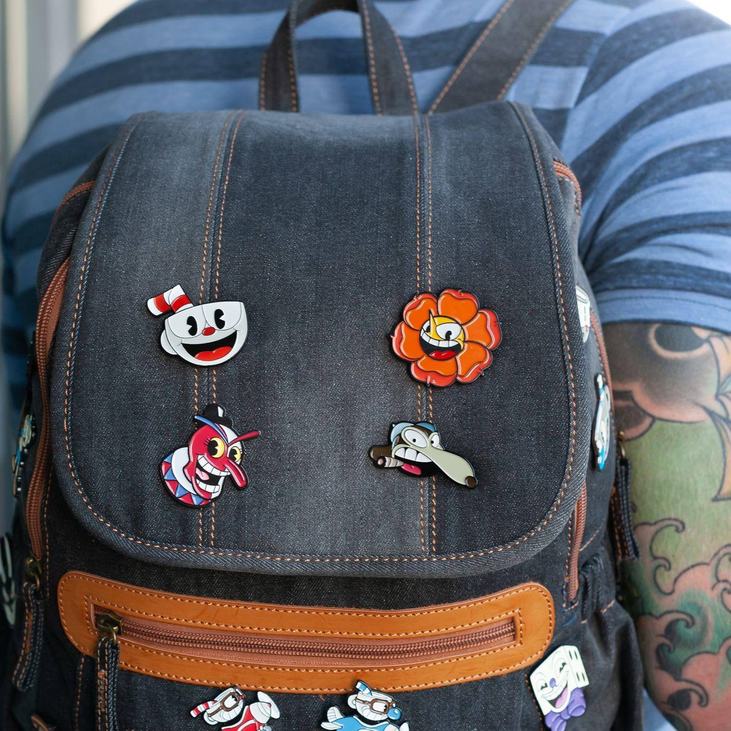 Alt View 10. Just Funky - Cuphead Collectibles| Exclusive Cuphead Enamel Pin Set 4 Pack - Brown.