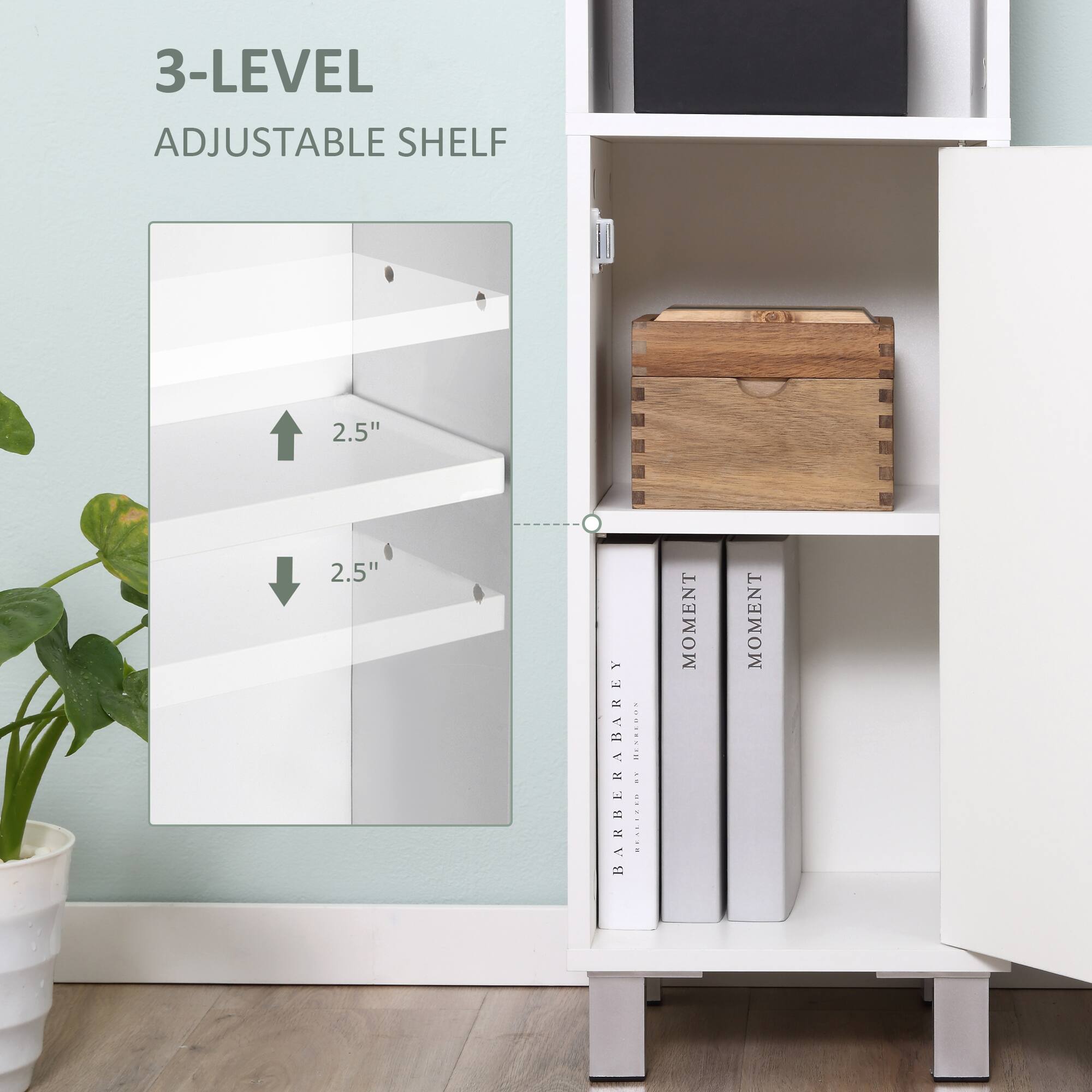 3-LEVEL ADJUSTABLE SHELF 2.5" 2.5" | BARBERABAREY | MOMENT MOMENT