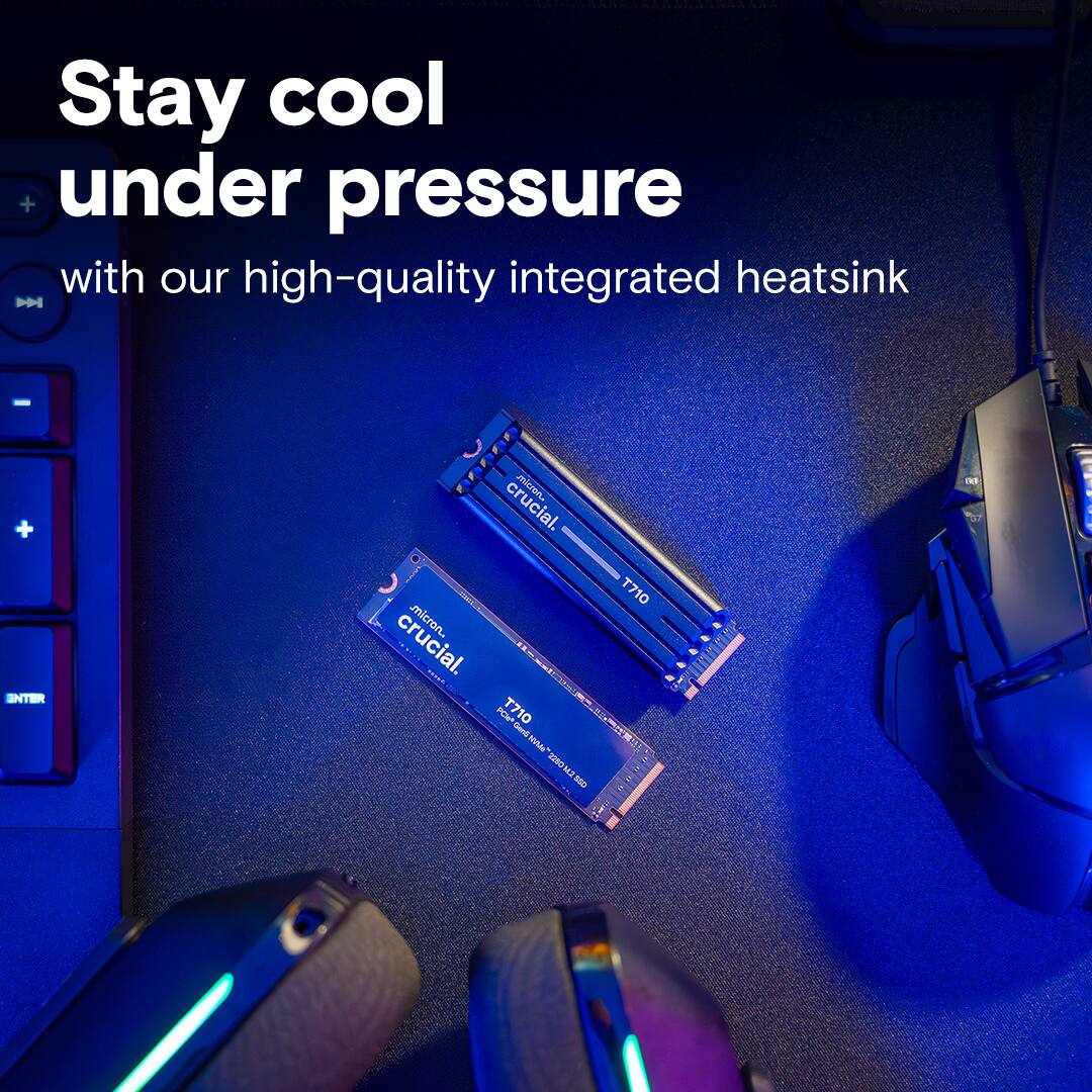 Stay cool under pressure with our high-quality integrated heatsink.