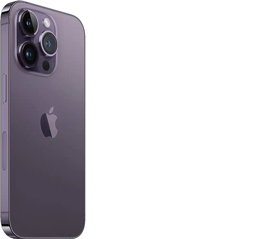 Left. Apple - iPhone 14 Pro Max 512GB - Deep Purple.