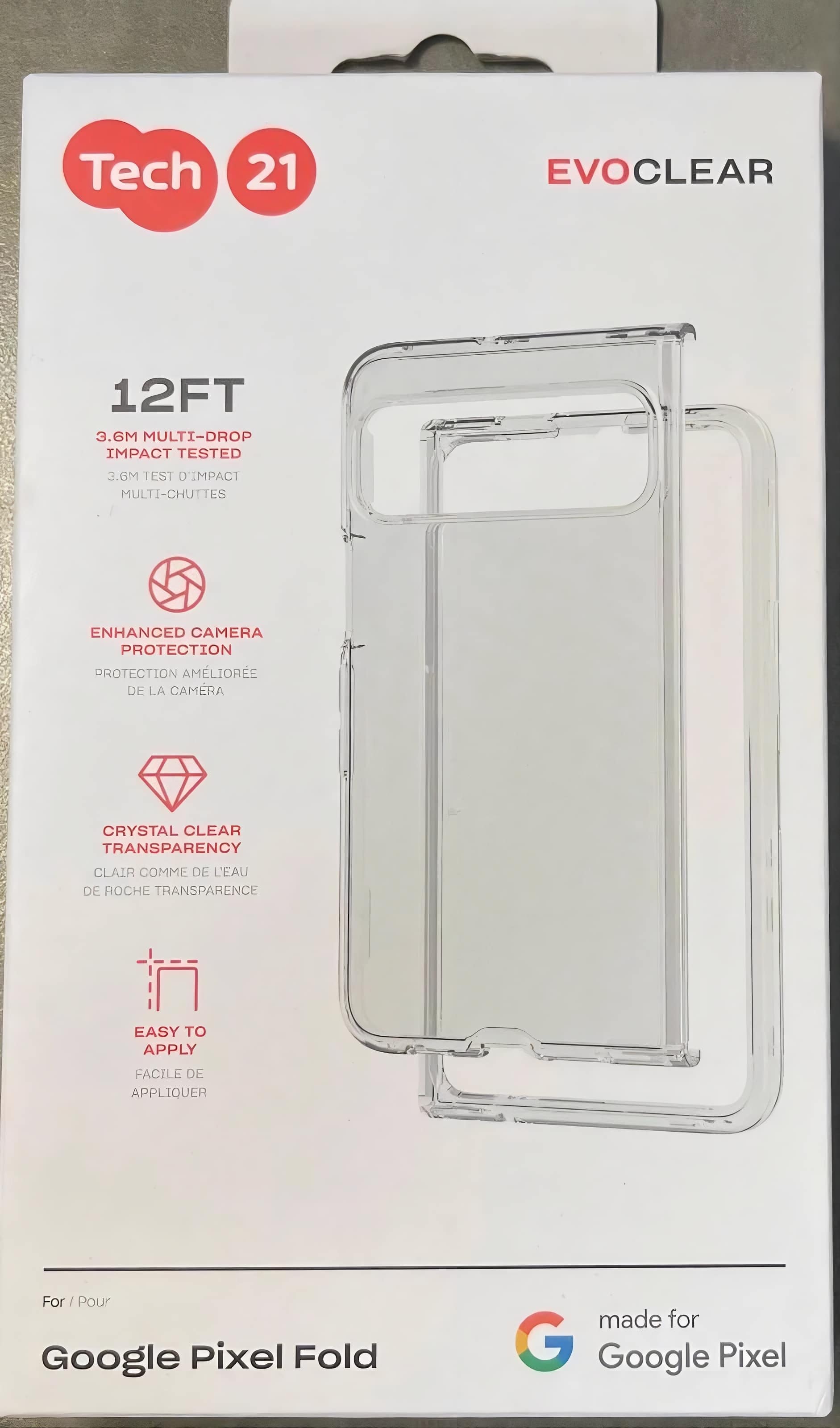 Tech21 - Evo Case for Google Pixel Fold - Clear