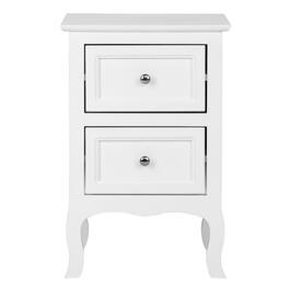 Winado - 2 Layer End Side Bedside Table Nightstand Organizer with Drawer Storage - White