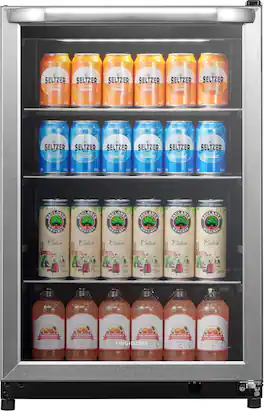 Frigidaire - 144 Can Beverage Center - Stainless Steel