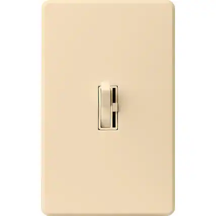 Front. Lutron - Lutron Toggler Ivory 150 W 3-Way Dimmer Switch 1 pk - Ivory.