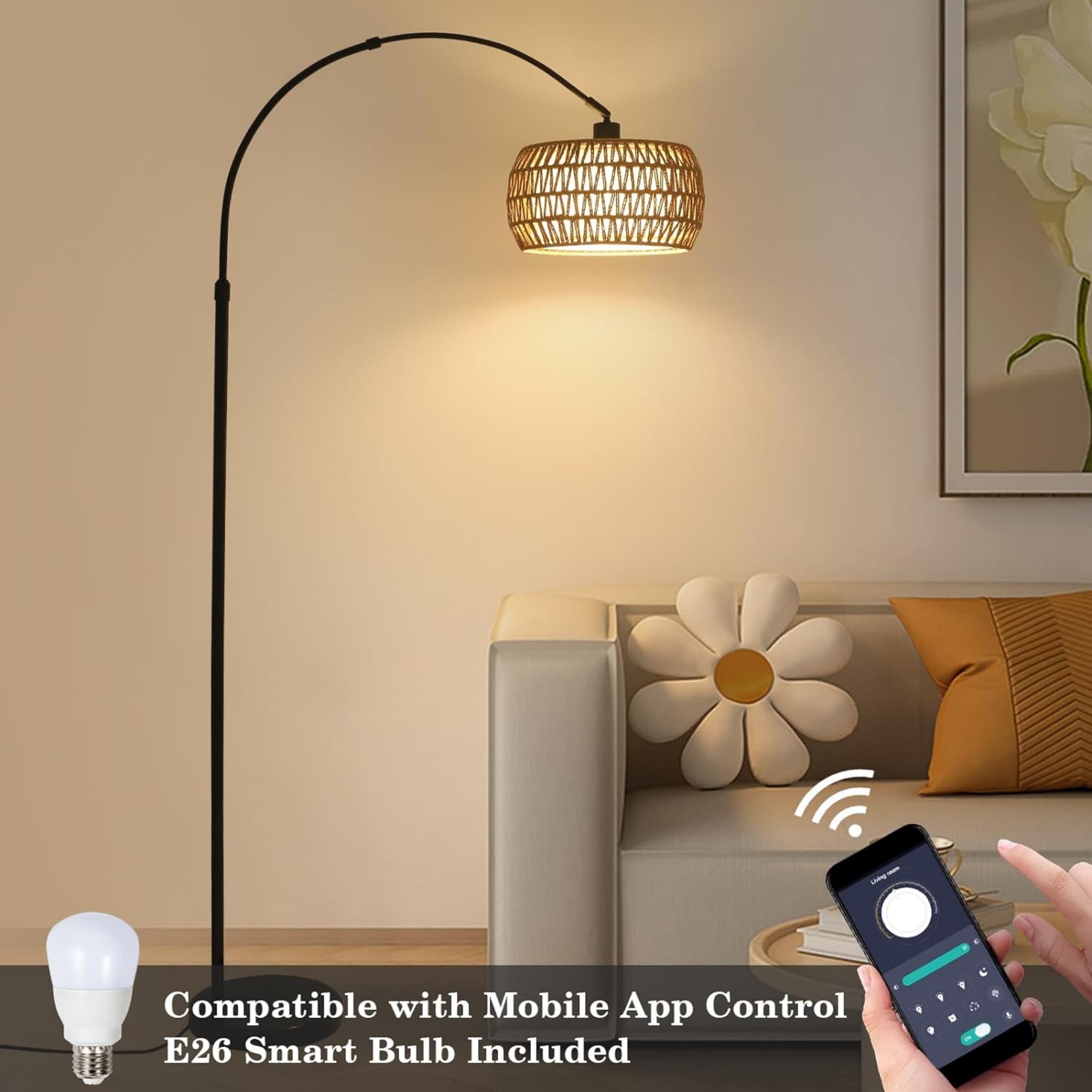 Compatible with Mobile App Control  
E26 Smart Bulb Included