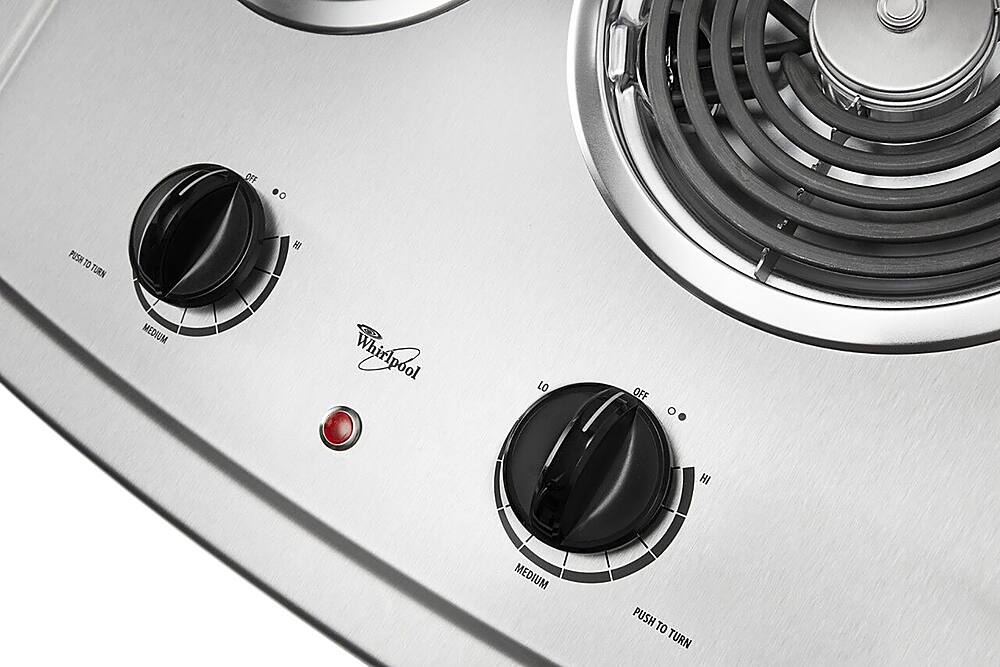 Alt View 11. Whirlpool - 21" Built-In Electric Cooktop - Stainless Steel.