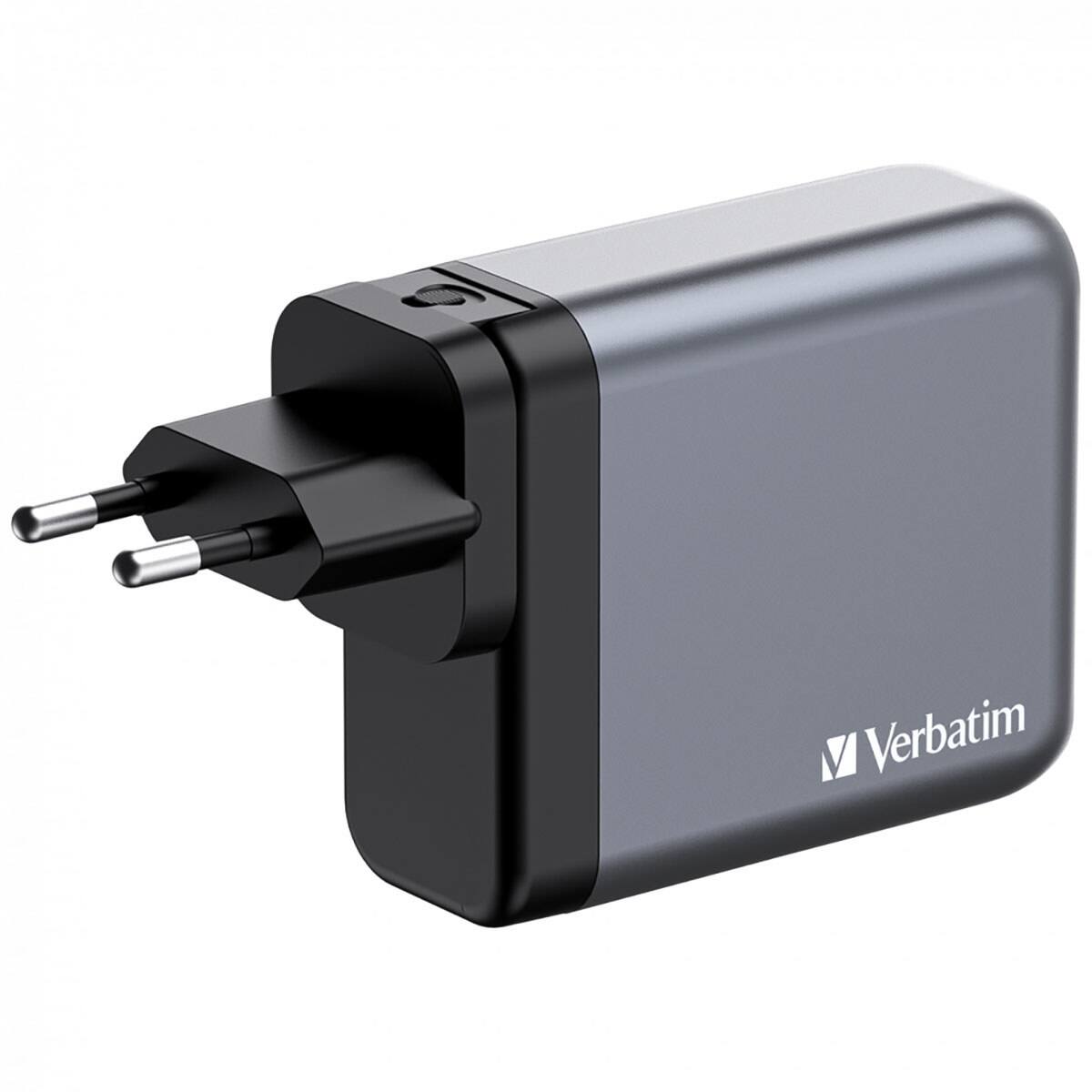 Alt View 3. Verbatim - Verbatim 140W 4-Port GaN Wall Charger - Black/Gray.