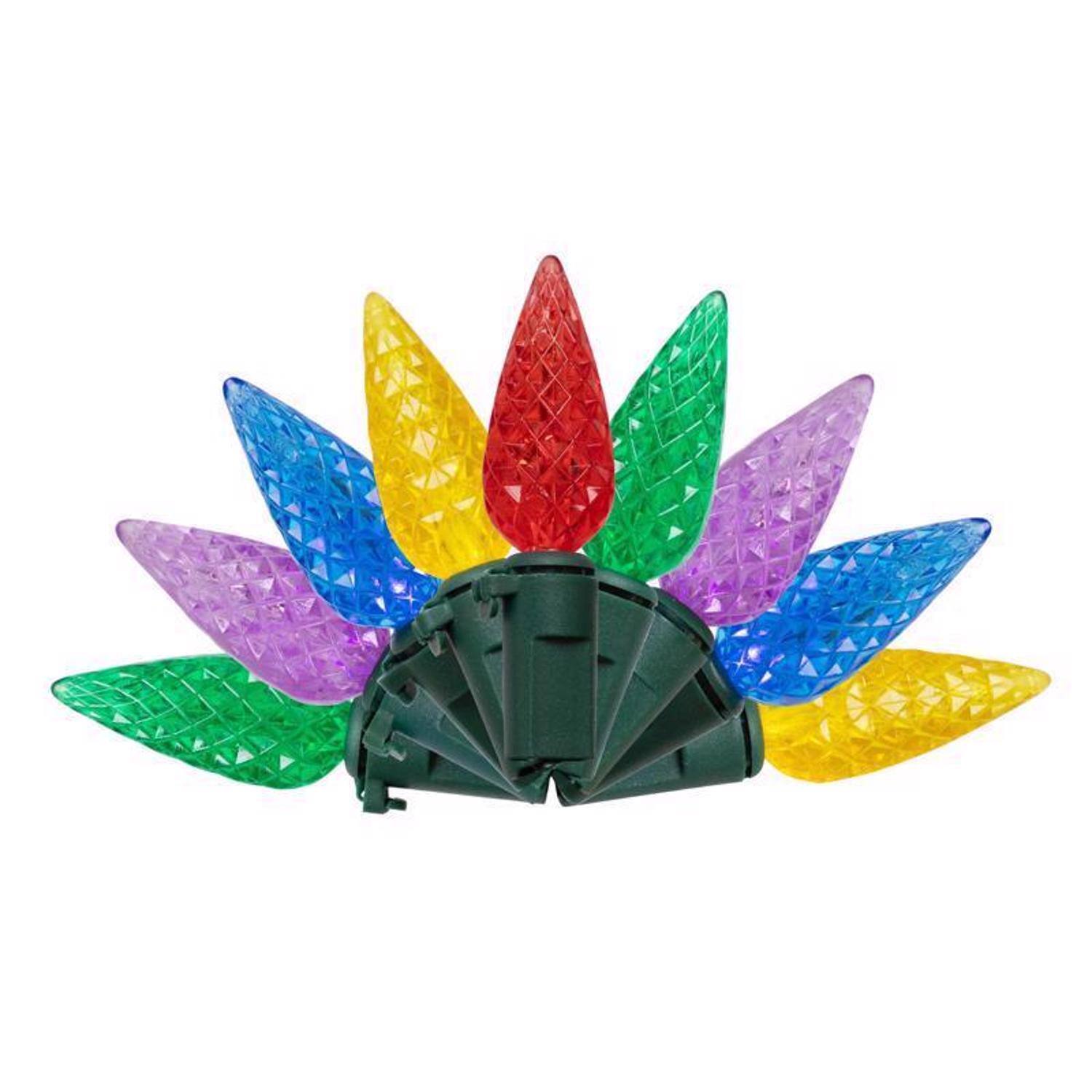 Left. Celebrations - Celebrations Platinum LED C6 Multicolored 50 ct String Smart-Enabled Christmas Lights 16.3 ft..