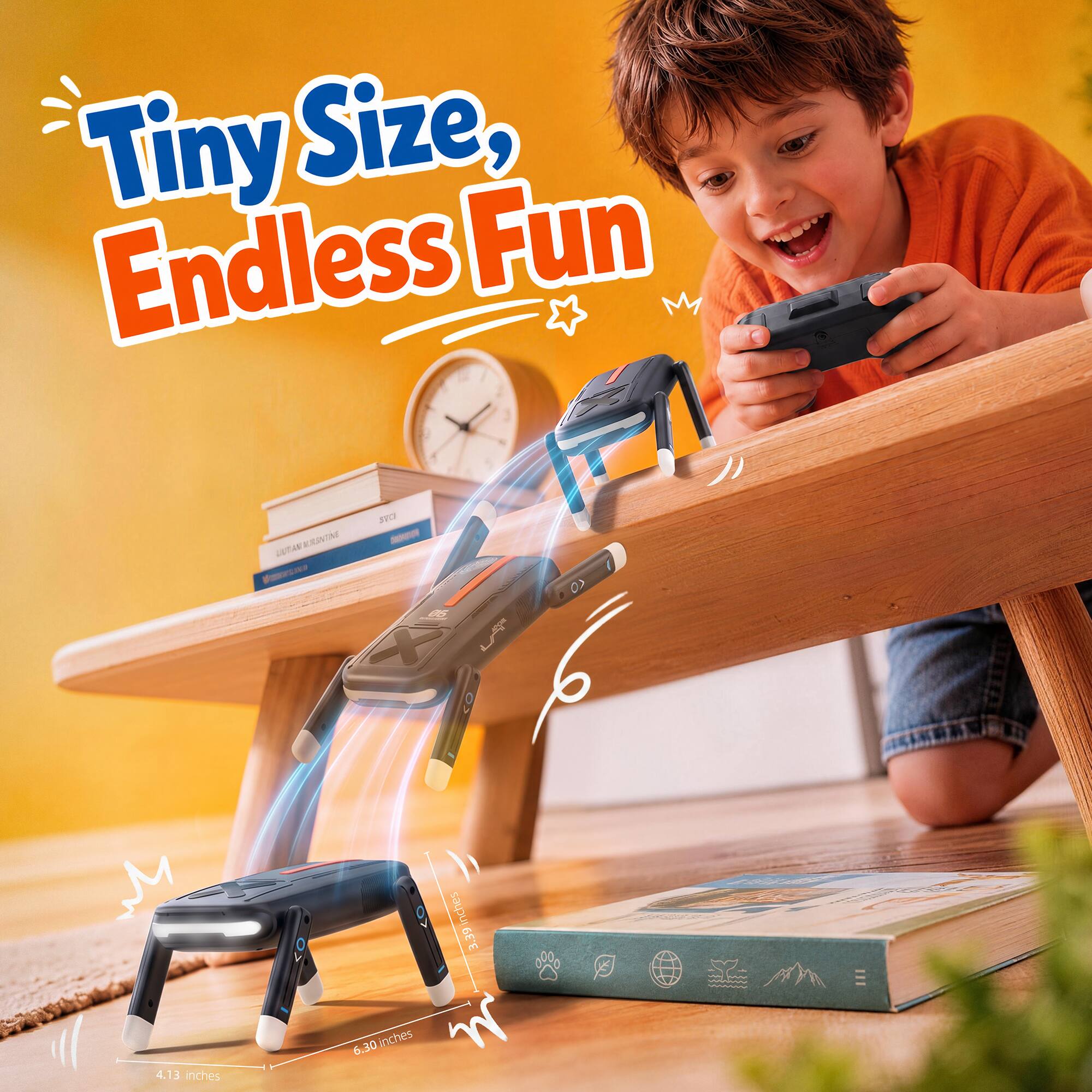 Tiny Size, Endless Fun

UUTAN BIRSNTINE WWW.LAND

SECI

5

CO

4.13 inches

inches 3.39 6.30 inches

manisou YEST